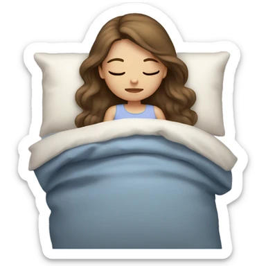 Light Brunette girl sleeping sticker