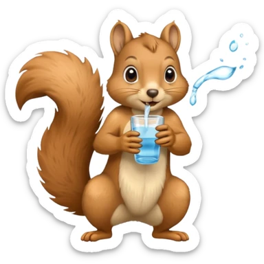 Ronaldo gibi Suu çeken sincap sticker