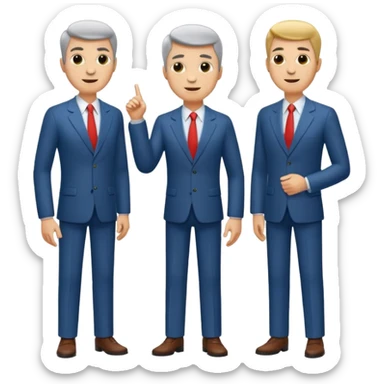 tall, lean, business men talking sticker