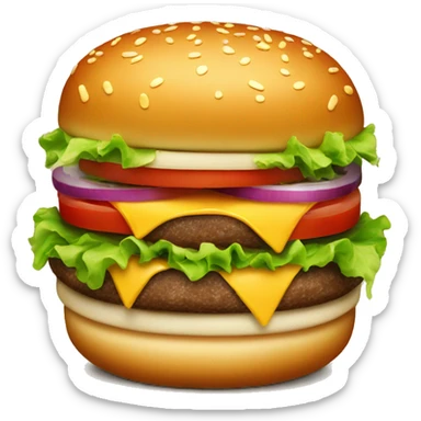 one fresh burger  sticker