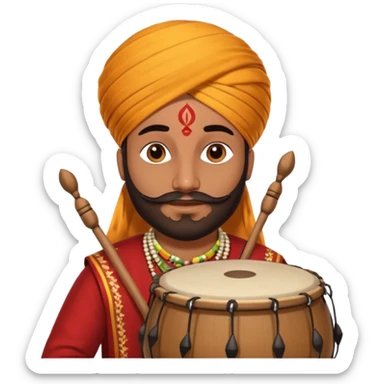 Sardar Punjabi music dhol sticker