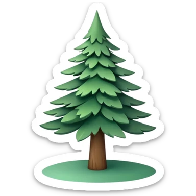 Fais le sapin plus petit, ancré dans du papier. Traits délicats. Logo pour réseaux sociaux. sticker