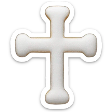 cross sign and sugar sticker