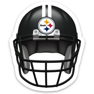 Steelers helmet with logo sticker