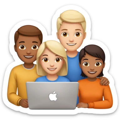 Group of 4 vibe coders sticker