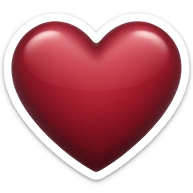 Maroon heart sticker