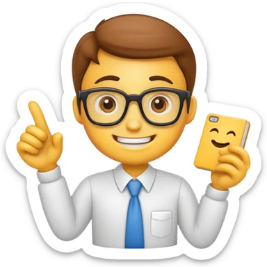 a cartoon mascot for accounting sticker