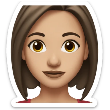 pure barre brown hair dark eyes  sticker