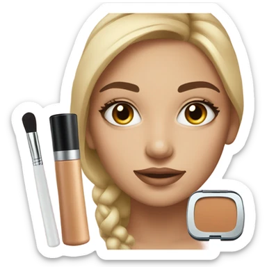 Makeup kit and a white girl sticker