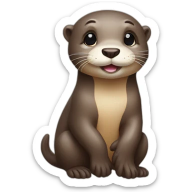 Cute otter sticker