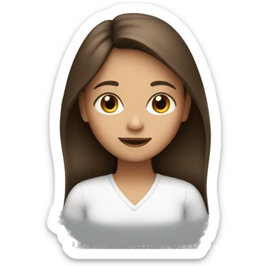 Brown hair girl with a schedule  sticker