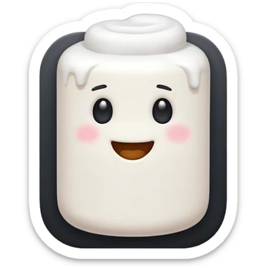 cute animated marshmallow sticker