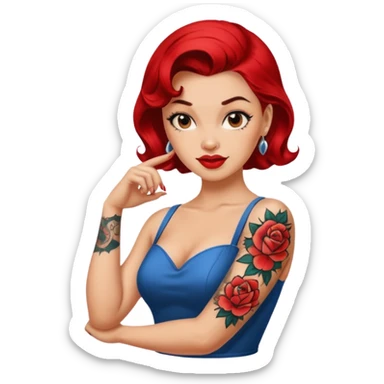 arm pin up tattoo all sticker