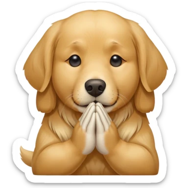 Dog praying  sticker