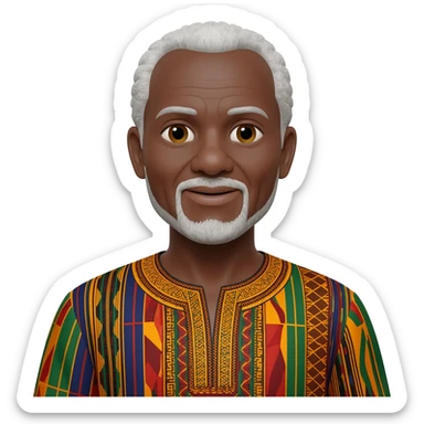old african dad with african outfit sticker
