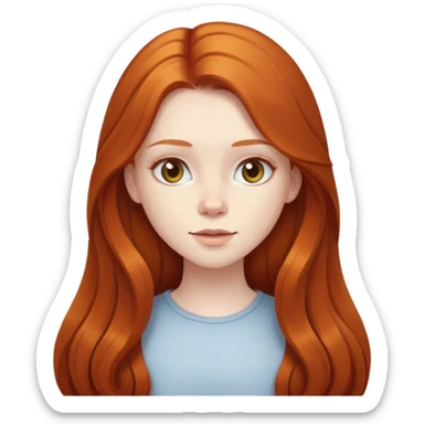 long hair brunette girl long hair ginger girl  sticker
