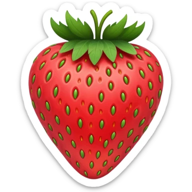 Una fresa pero dibujada sin color  sticker