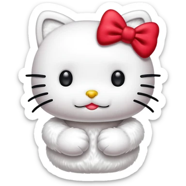 Fait un emoji comme hello kitty à la perfection en dessin normal sans 3d sticker