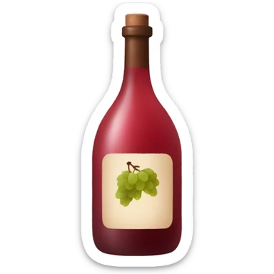 bottle of natural wine sticker