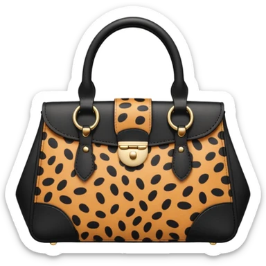 leopard print bag sticker