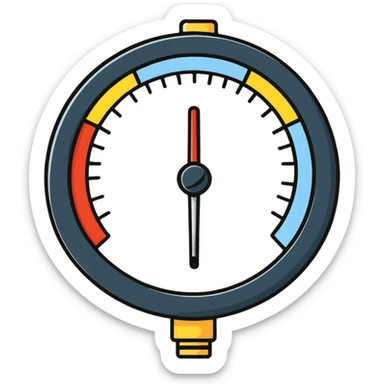 broken pressure gauge sticker