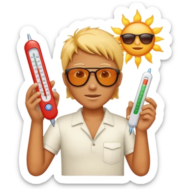 too high-temperature thermometers and the sun sticker