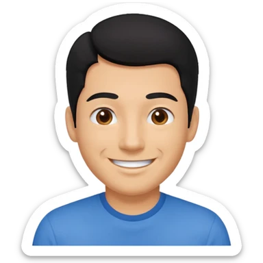 mach mir einen fitness typen der männlichist  mit schwarzen haaren der froh und glücklich ist sticker