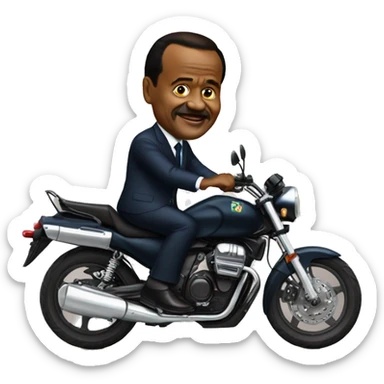Paul biya sur la moto sticker