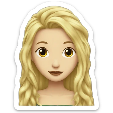 Loki kiss blond woman with very very long hair sticker