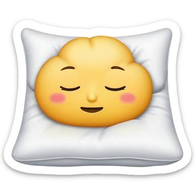 Sleepy pillow sticker