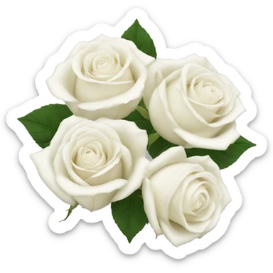 White roses sticker