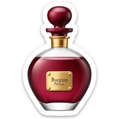 burgundy luxury perfume sticker