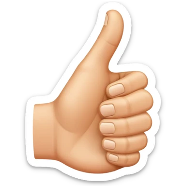 thumbs up hand gesture sticker