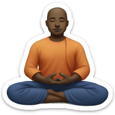 meditation over the planet sticker