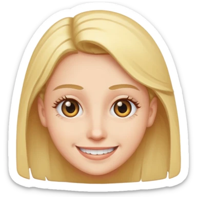 Smiling with eye twitch  sticker