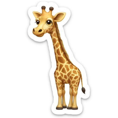 Giraffe wearing sweatpants sticker