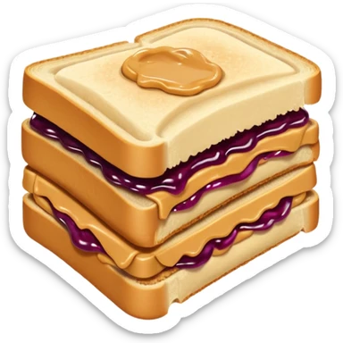 an uncrustable sanwich with a bite taken out of it sticker