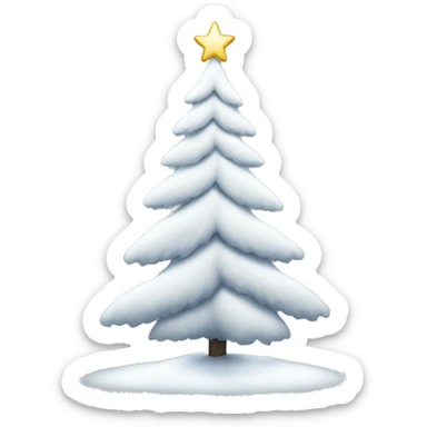 White christmas tree sticker