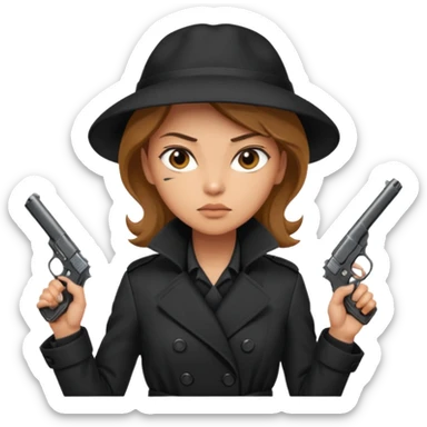 Woman spy sticker
