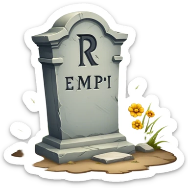 grave R.I.P sticker