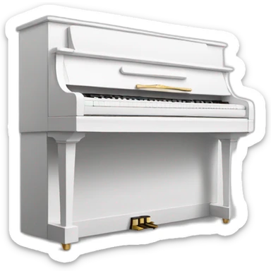 White piano sticker