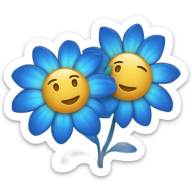 Flor tan hermosa como una rosa tan brillante como una estrella y tan azul como el mar sticker