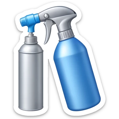 spray bottle, hair spray can sticker