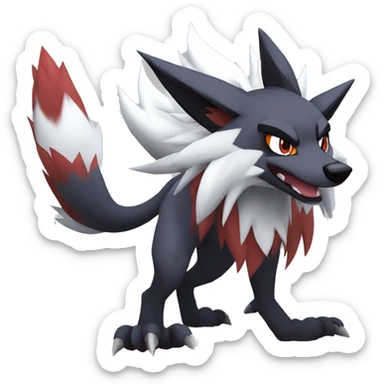  Incineroar Zoroark Lycanroc Fakemon sticker