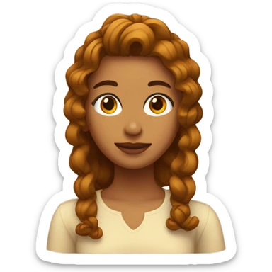 Chica color Canelita y colocha  sticker