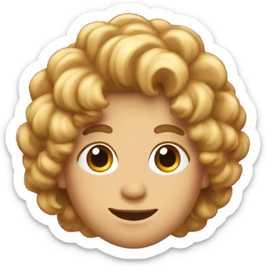 Garçon cheveux bouclés dégradé sticker