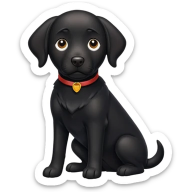 Black lab dog sticker