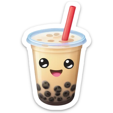 Bubble tea sticker