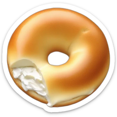 Cream cheese bagel sticker