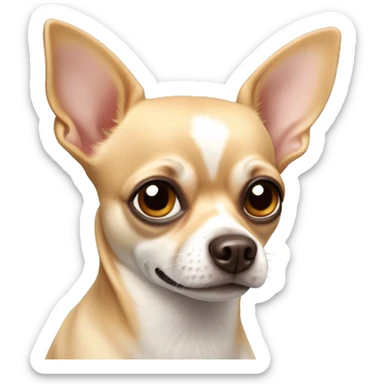 Chihuahua dog with one brown eye  sticker
